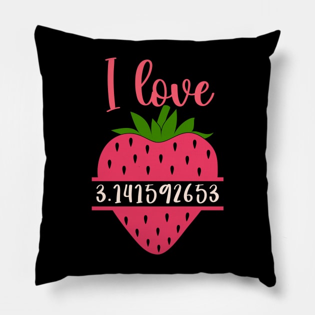 I love strawberry Pi Pillow by Nice Surprise
