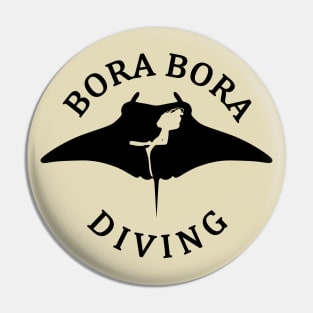 Scuba Diving With Manta Rays In Bora Bora Pin