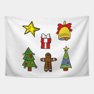 Cute Christmas Decorations Pack Tapestry