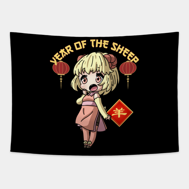Year of the Sheep Chinese Zodiac Lunar New Year Anime Girl Kawaii Chibi - Year Of The Sheep - Tapestry | TeePublic Year of the Sheep Chinese Zodiac Lunar New Year Anime Girl Kawaii Chibi - Year Of The Sheep - Tapestry | TeePublic