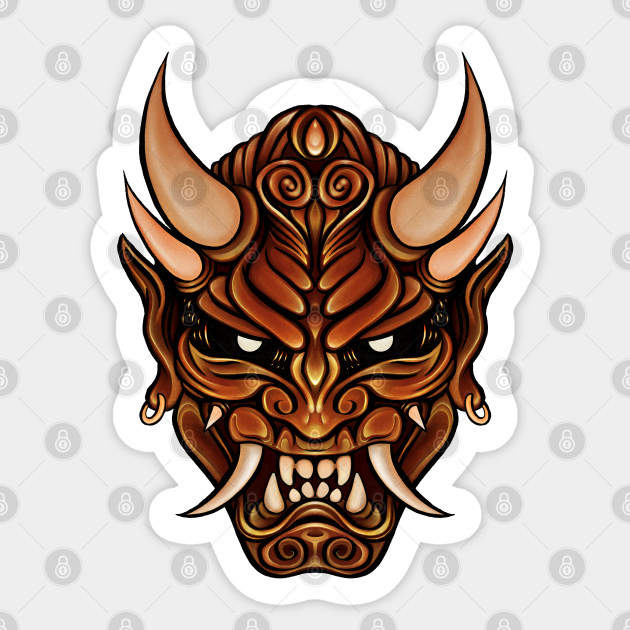 Wallpaper Rage Of The Oni Japanese Yokai Mask Mask Design Sticker For Android Free