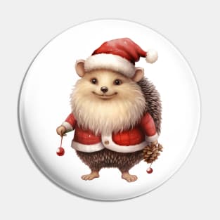 Santa Hedgehog Pin