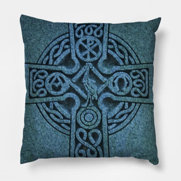 Irish Celtic Cross Pillow by Key2MyArt