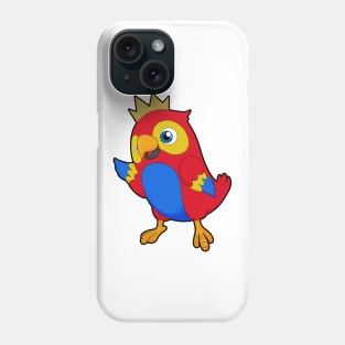 Parrot as King with Crown Phone Case