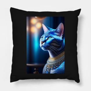 Glowing British Blue Pillow