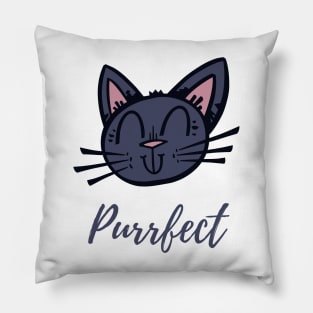 Purrfect happy and cute cat Pillow