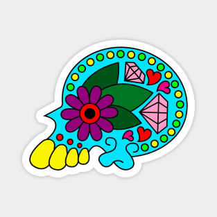 Primitive Sugar Skull Magnet