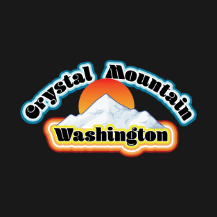 Crystal Mountain Washington Retro Sunset T-Shirt