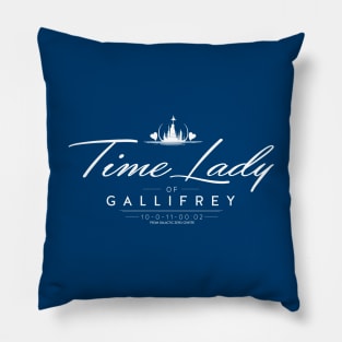 Time Lady - white print Pillow