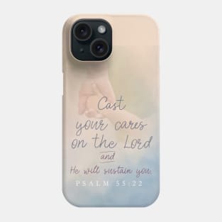 Cast your cares on the Lord - Christian Design Phone Case