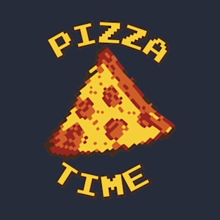 Pixel 8 bit pizza T-Shirt