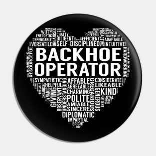 Backhoe Operator Heart Pin