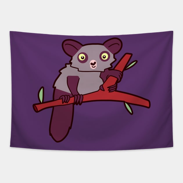 Aye Aye on Tree Branch Tapestry by saradaboru