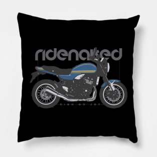 Ride Naked z900rs blue Pillow