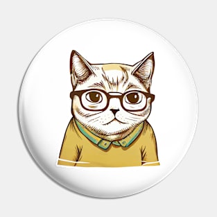 Office cat Pin