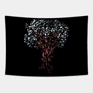 Tree - Mystical and Magical Tribal - Ink Color Tapestry