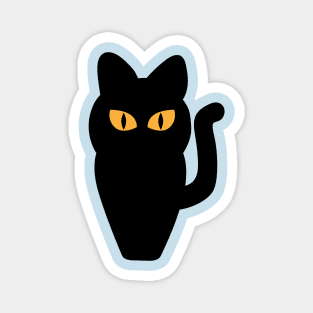 Cat Statue Glowing Eyes in The Night Magnet