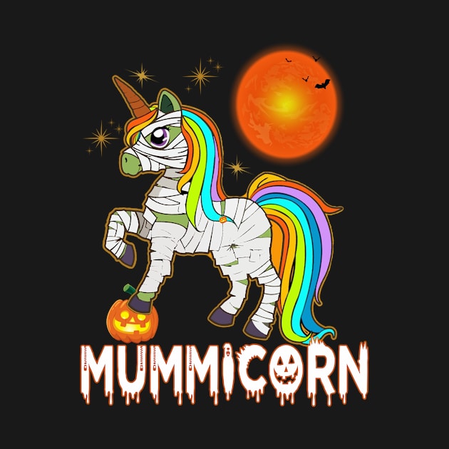 Cute Unicorn Mummy Halloween Mummicorn by PaulAksenov