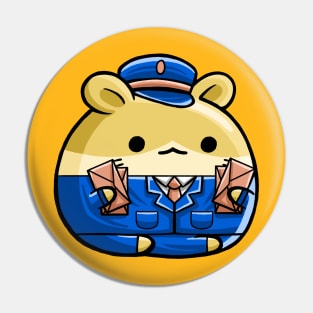 Cute Hamster Postman Pin