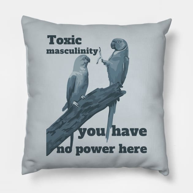 Toxic Masculinity You Have No Power Here Pillow by Slightly Unhinged