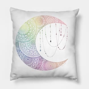 Pastel moon mandala Pillow