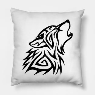 Wolf v3 Black Pillow