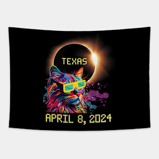 Totality Total Solar Eclipse Cat April 8 2024 Texas Tapestry