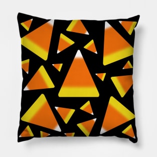 Candy Corn Black Pillow