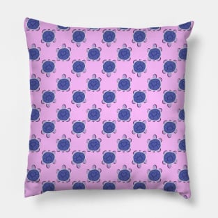 Purple Heart Turtle Pattern Pillow