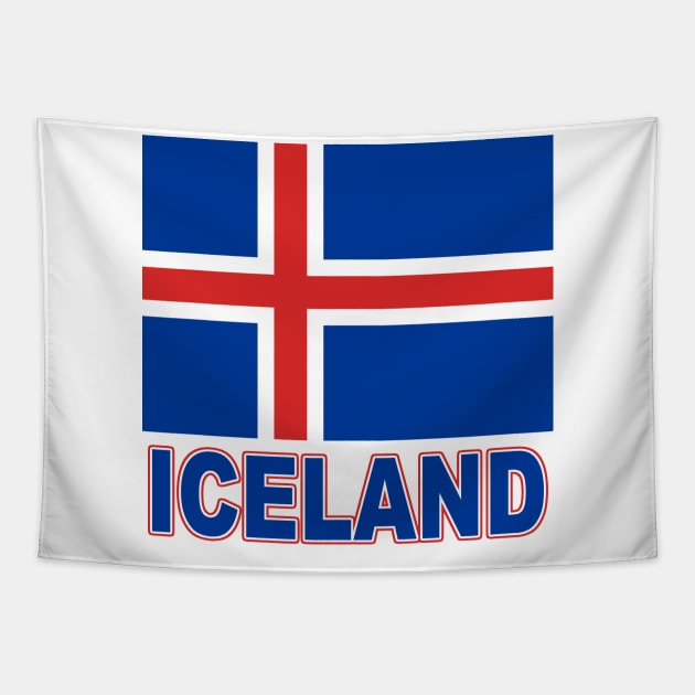 The Pride of Iceland - Icelandic Flag Design Tapestry by Naves