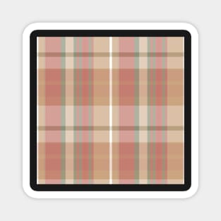 Cottagecore Aesthetic Conall 2 Hand Drawn Textured Plaid Pattern Magnet