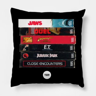 Spielberg VHS stack Pillow