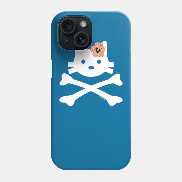 Kitty X-Bones Hawaii T-Shirt Phone Case by jrotem