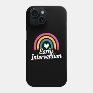 Rainbow Early Intervention Heart Teacher Interventionist Phone Case