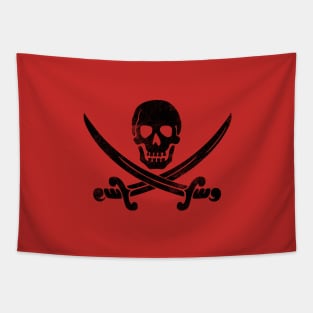 Black and Blue Pirate Tapestry