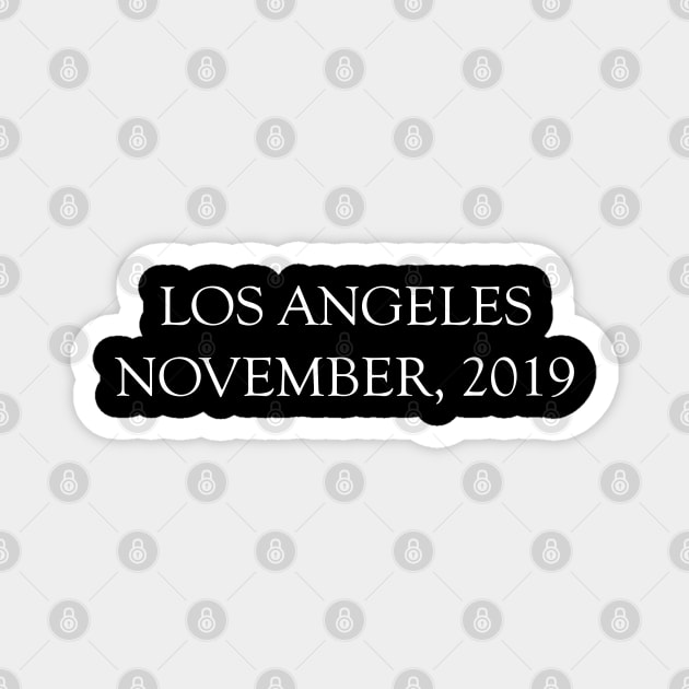 Los Angeles, November 2019 Magnet by sketchfiles