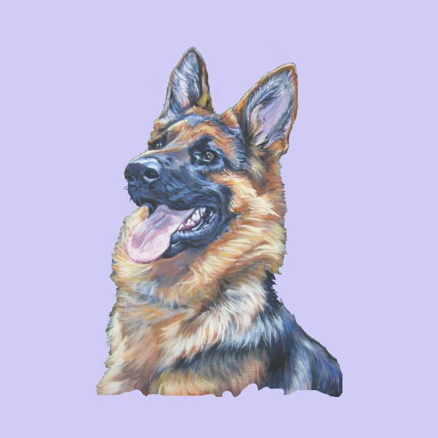 German Shepherd Fine Art Painting by LASHEPARD