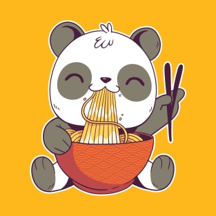 Kawaii Ramen Cute Anime Baby Panda Japanese Noodles Soup T-Shirt