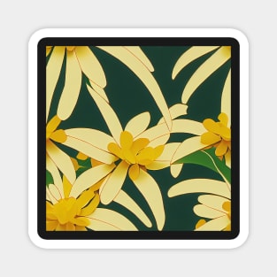 Beautiful Stylized Yellow Flowers, for all those who love nature #202 Magnet