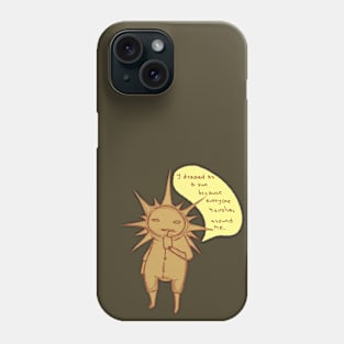 Dressed as a sun (yellow w/text) Phone Case