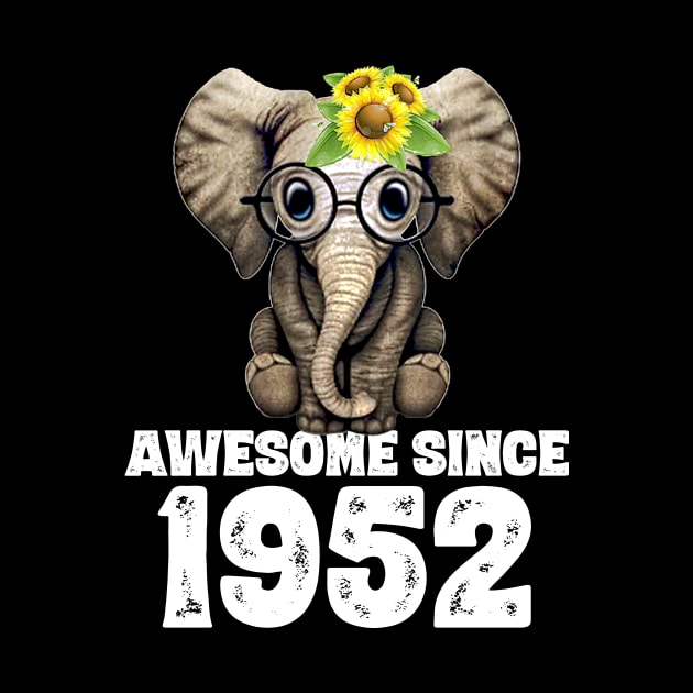 Awesome since 1952 68 Years Old Bday Gift 68th Birthday by DoorTees