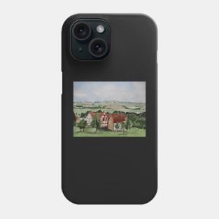 Swabian landscape with timbered houses Phone Case