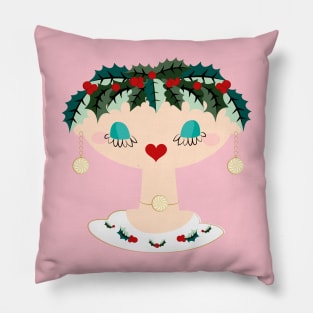 Holly Berry MCM design A (Holt Howard Vase) Pillow