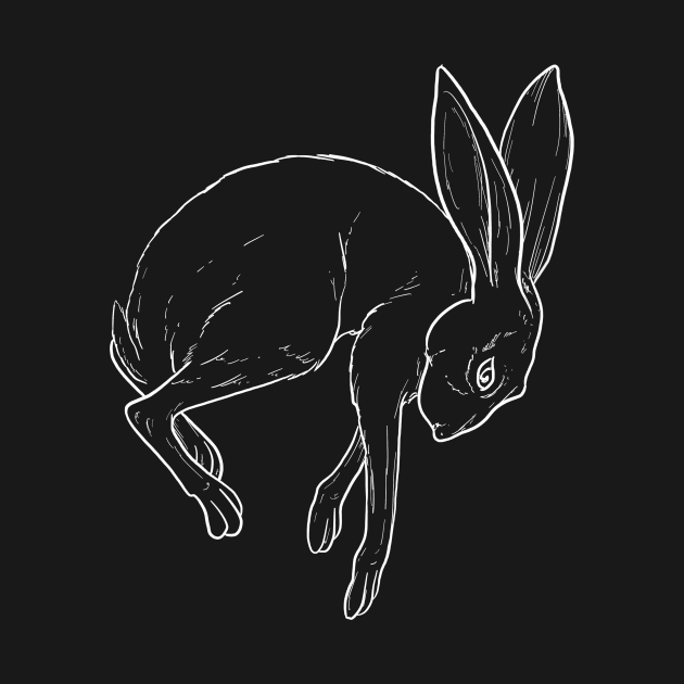 Curled up Hare by GnauArt