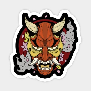 Red Oni Mask Magnet