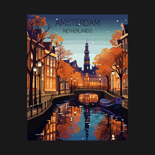 Amsterdam, Netherlands, Travel Print, Travel Wall Art, Travel Home Décor, Travel Gift Art by TripleTravelArt