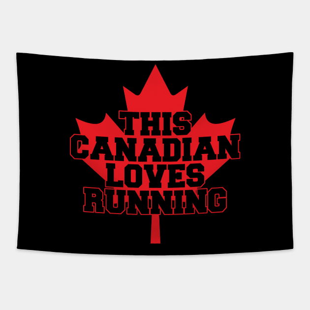 This Canadian Loves Running Tapestry by Grafikstudio