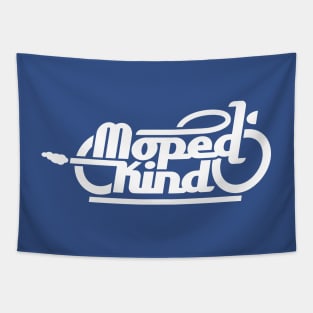 Moped child / moped child (white) Tapestry