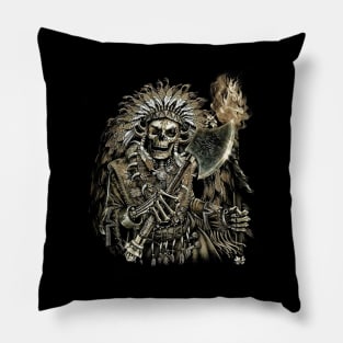 Native American Chief Skull Pillow