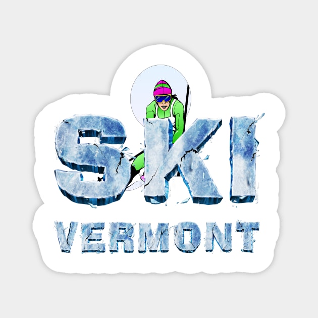 Ski Vermont Magnet by teepossible